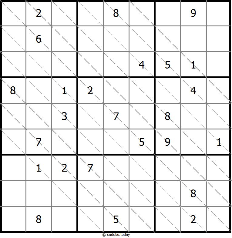 多对角线数独 #13655