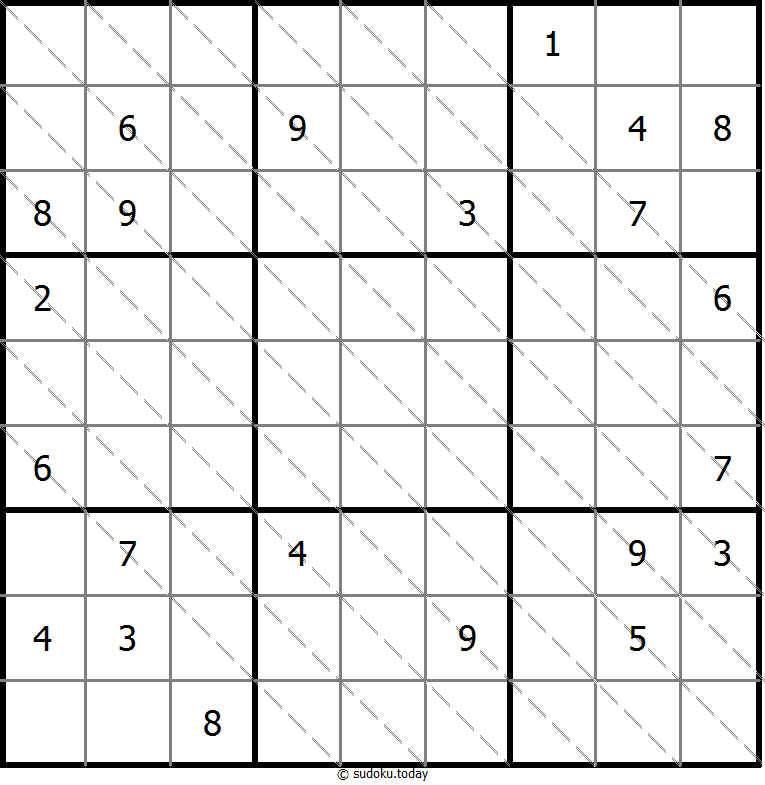 多对角线数独 #13657