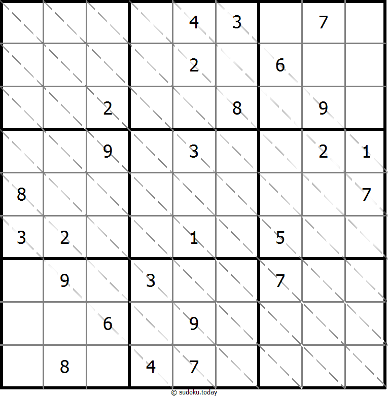 多对角线数独 #13659