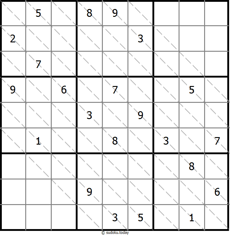 多对角线数独 #13664