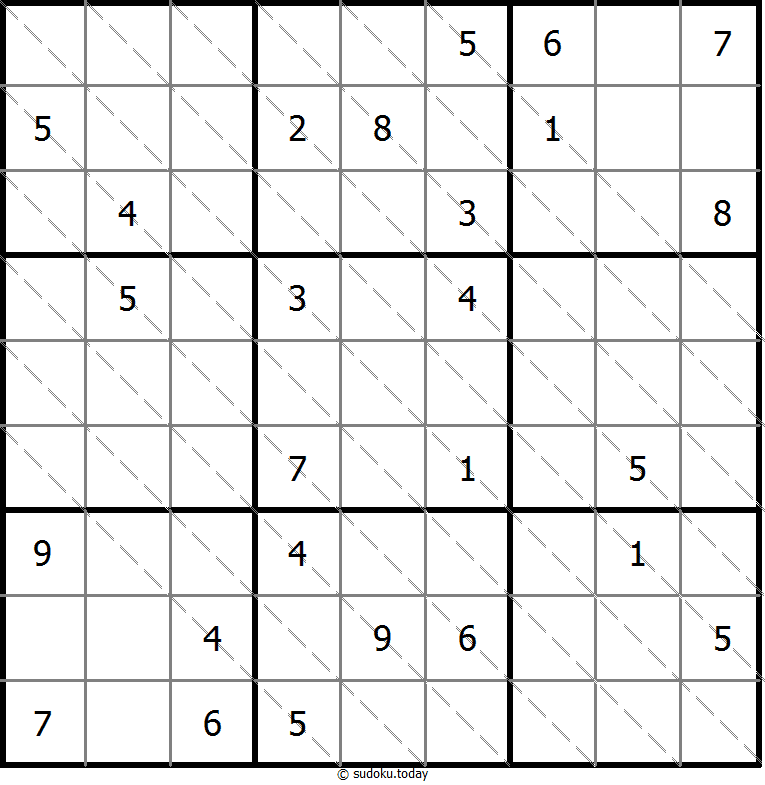 多对角线数独 #13666