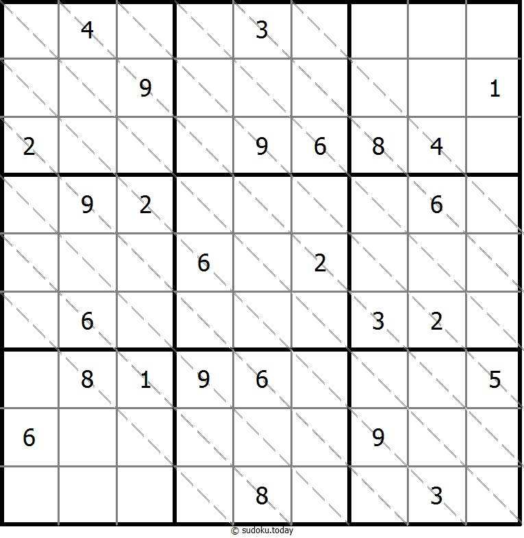 多对角线数独 #13668