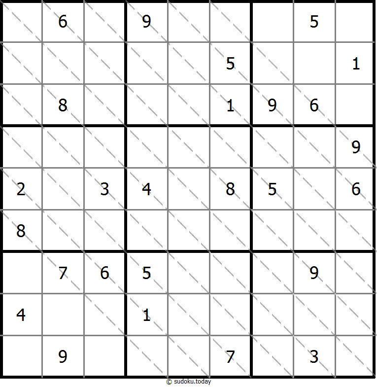 多对角线数独 #13669