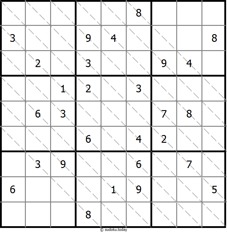多对角线数独 #13671