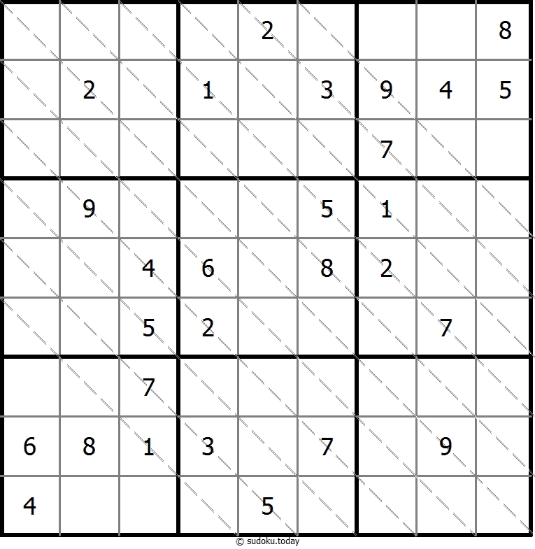 多对角线数独 #13674