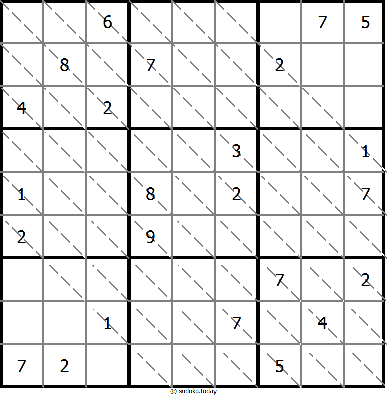 多对角线数独 #13676