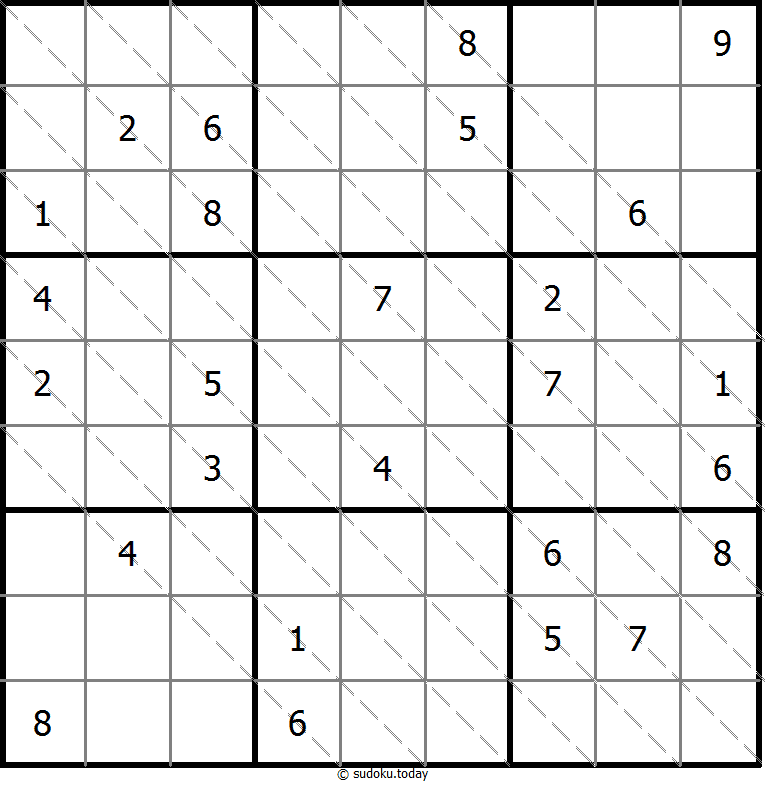 多对角线数独 #13679