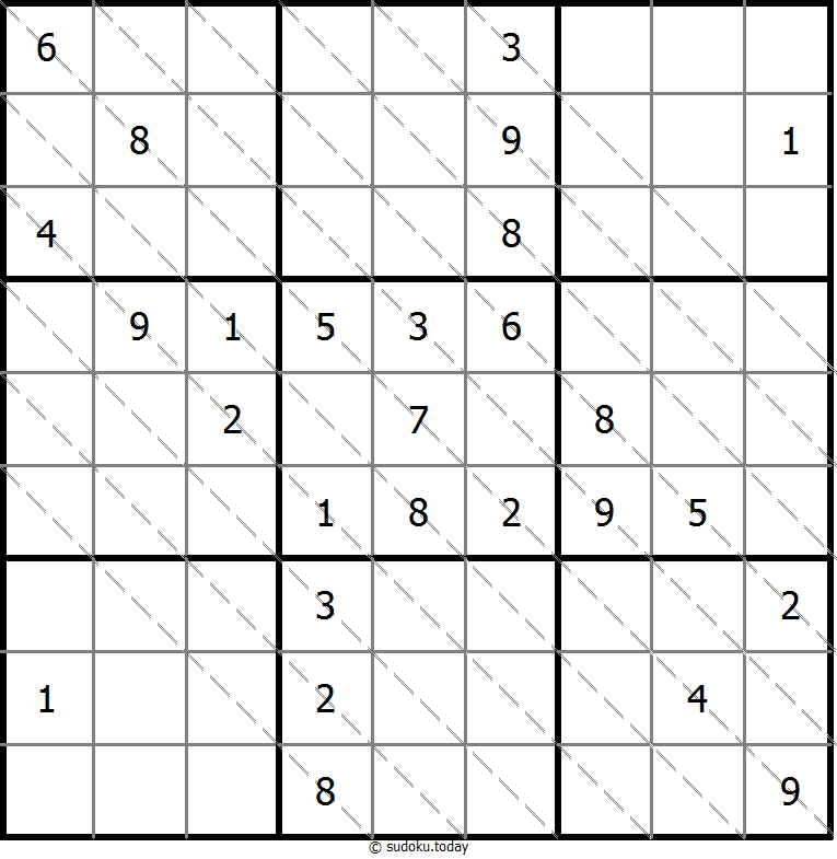多对角线数独 #13684