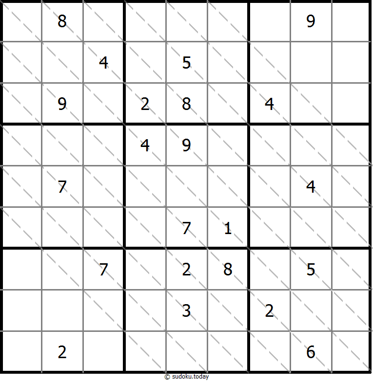多对角线数独 #13685