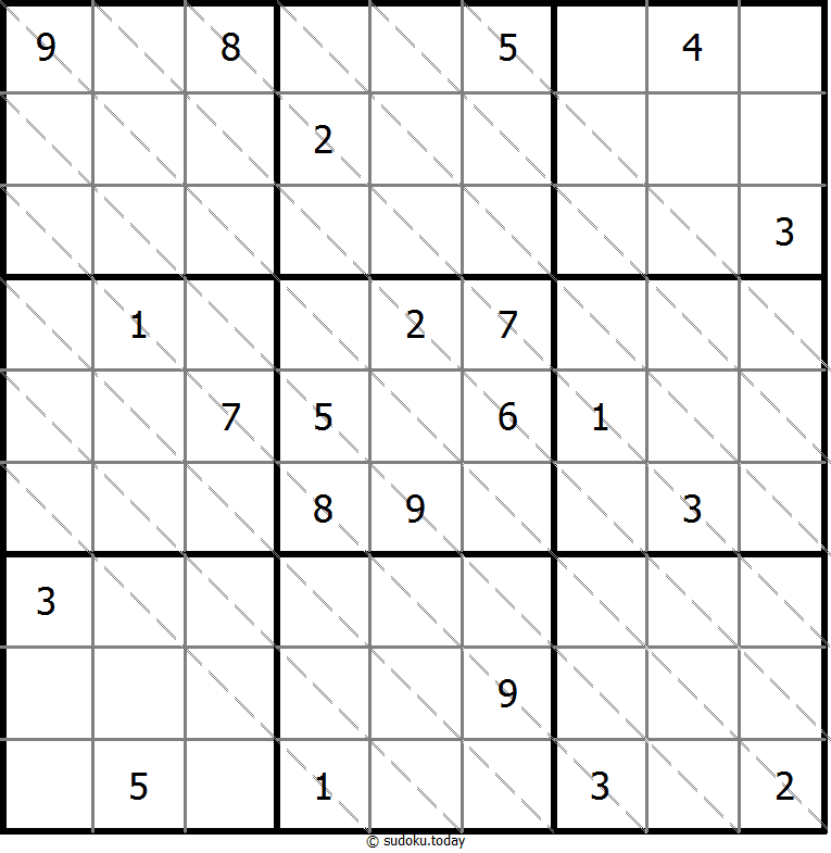 多对角线数独 #13688