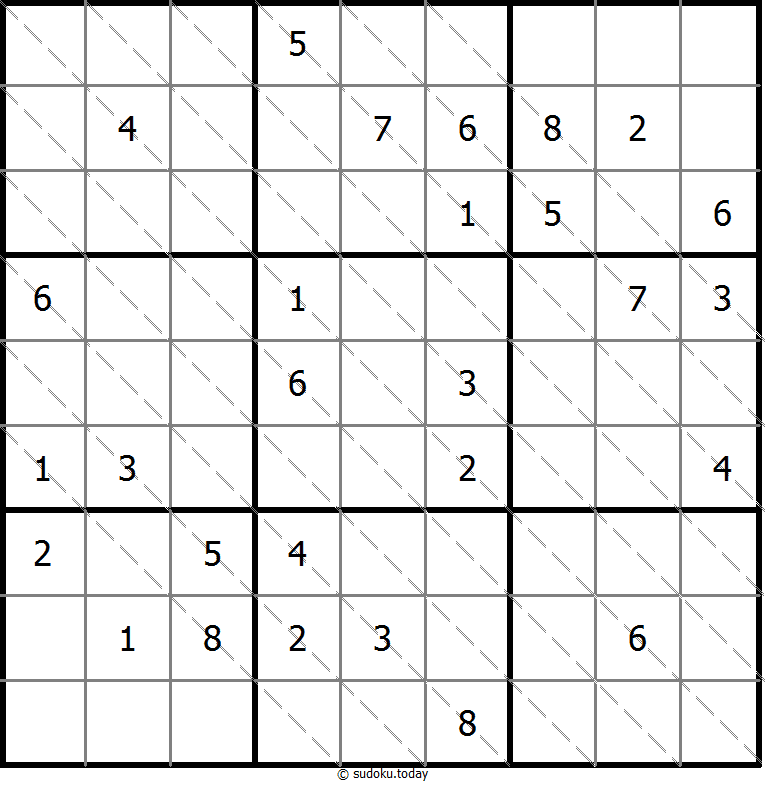 多对角线数独 #13694