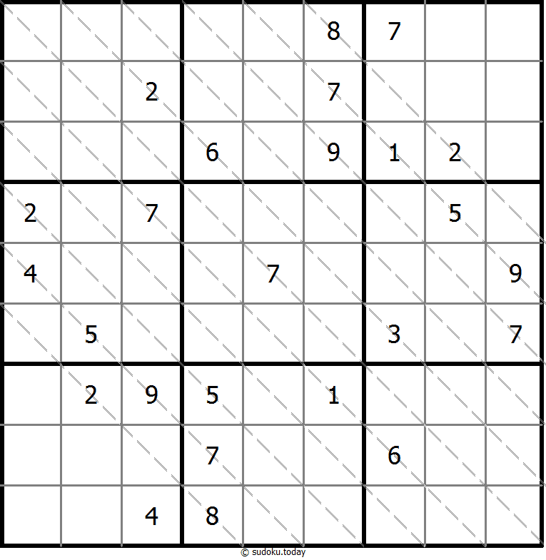 多对角线数独 #13695