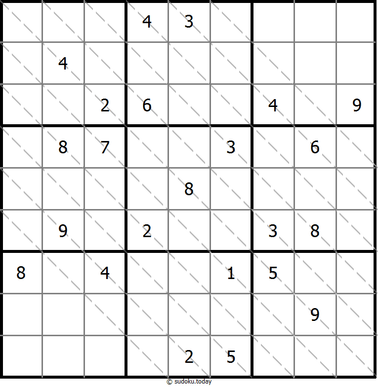 多对角线数独 #13697
