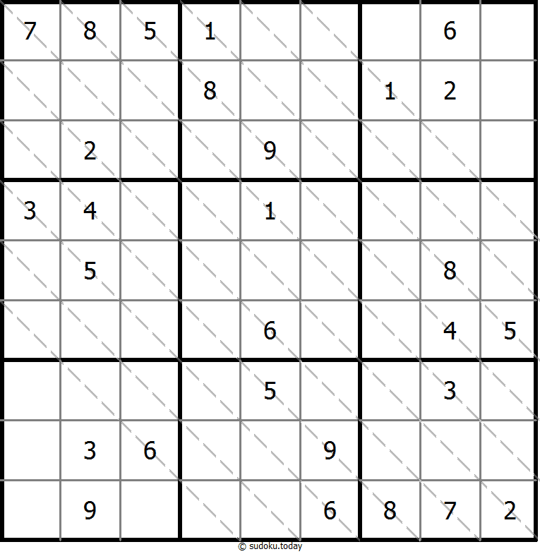 多对角线数独 #13699