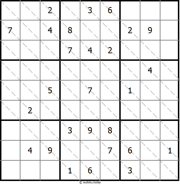 多对角线数独 #13704