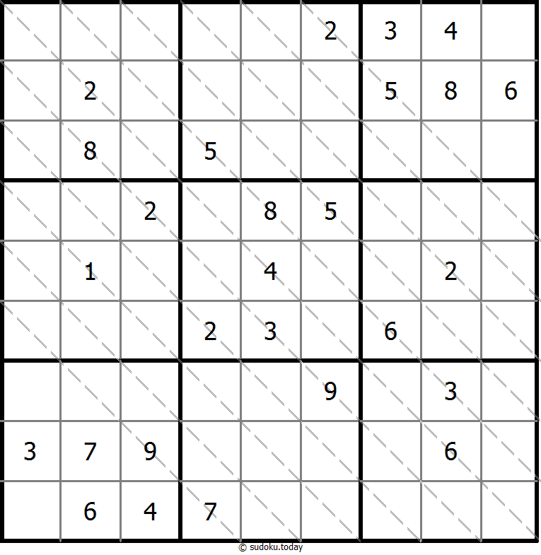 多对角线数独 #13713