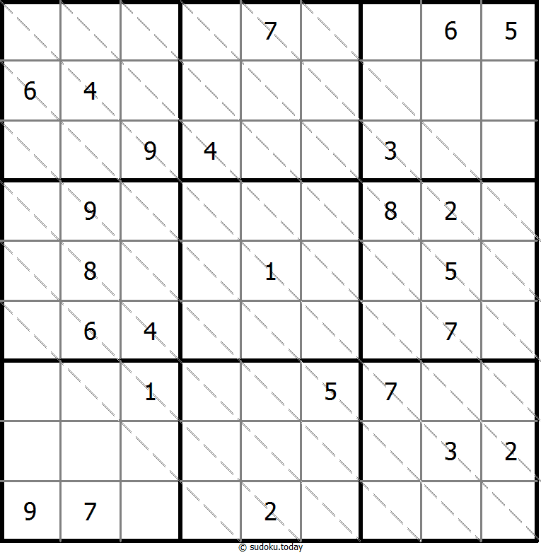 多对角线数独 #13717