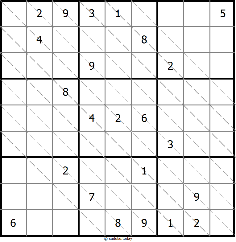 多对角线数独 #13724