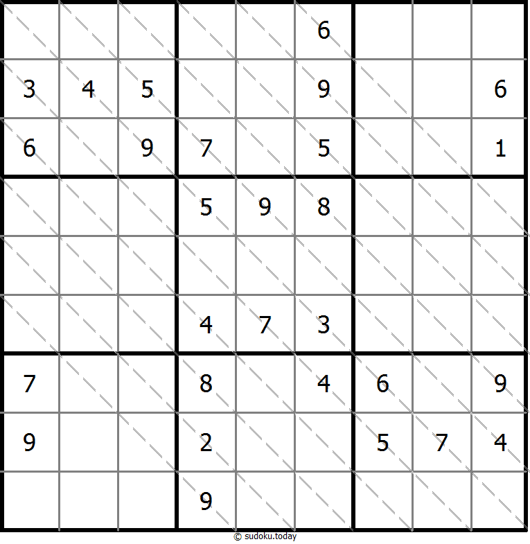 多对角线数独 #13733