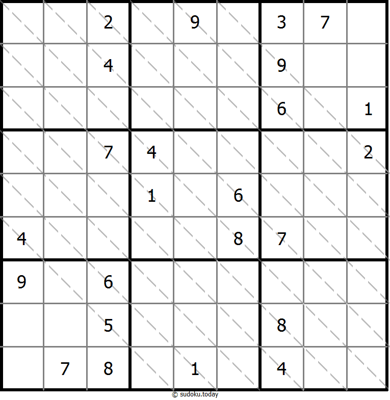 多对角线数独 #13734