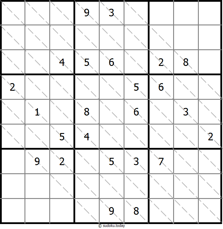 多对角线数独 #13737
