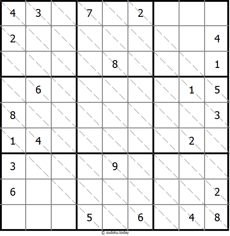 多对角线数独 #13738