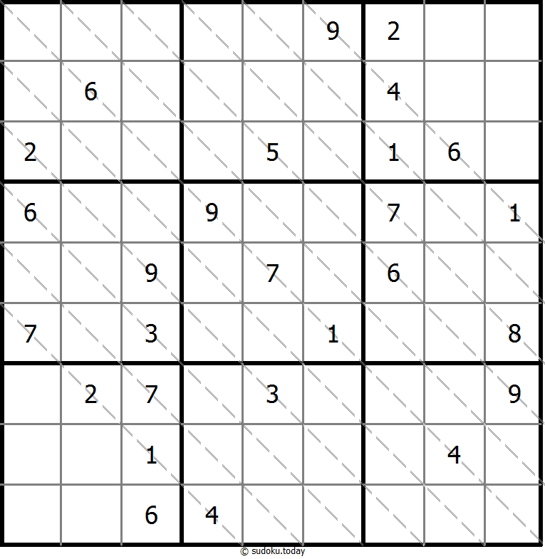 多对角线数独 #13741