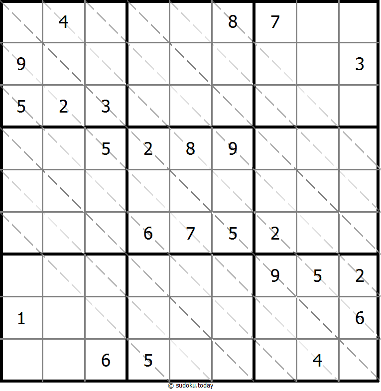多对角线数独 #13747