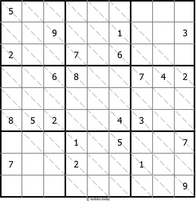 多对角线数独 #13750