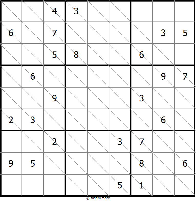 多对角线数独 #13756