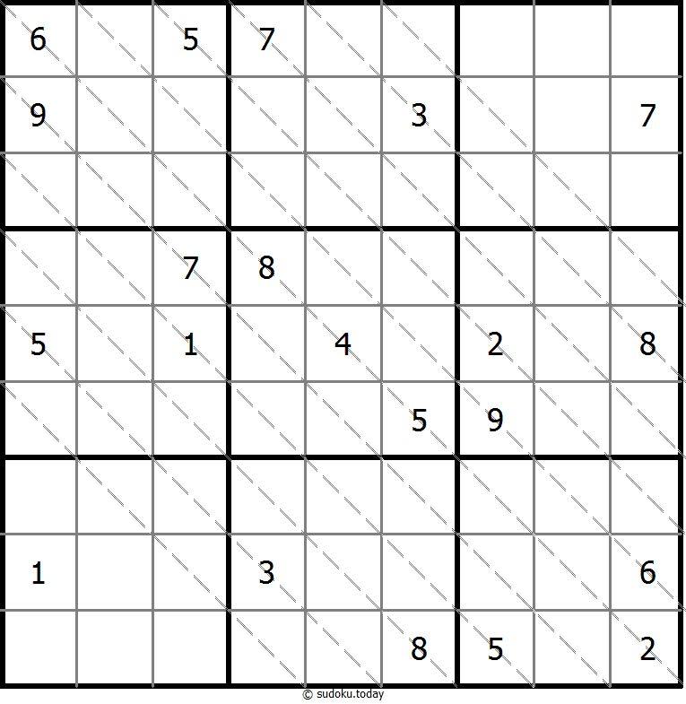 多对角线数独 #13763