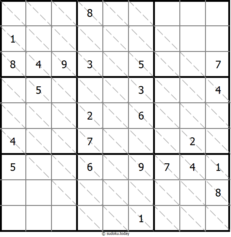 多对角线数独 #13766