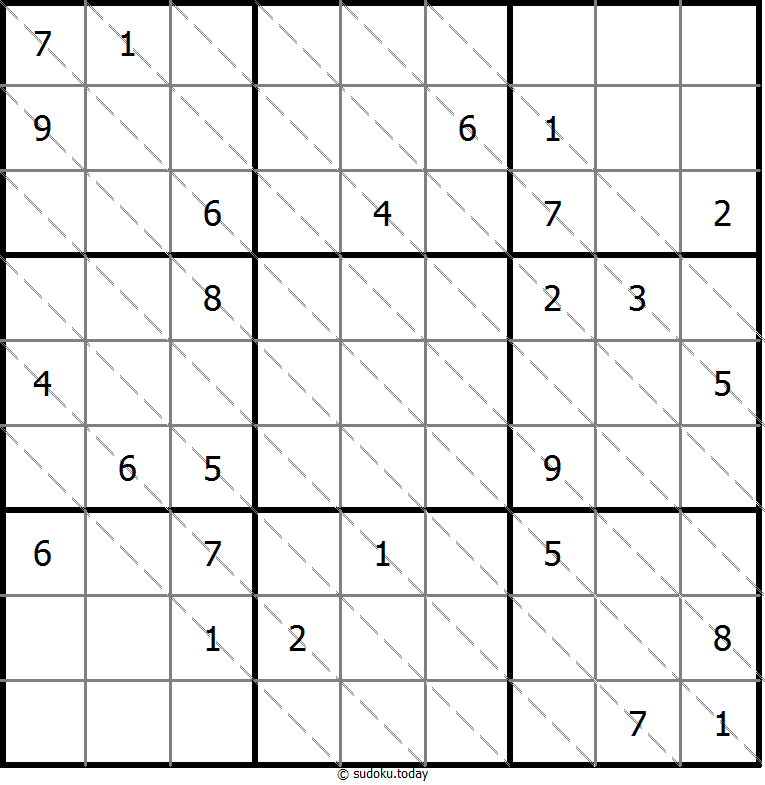 多对角线数独 #13768