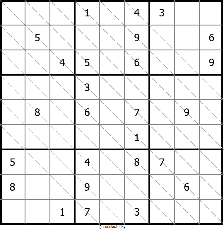 多对角线数独 #13770