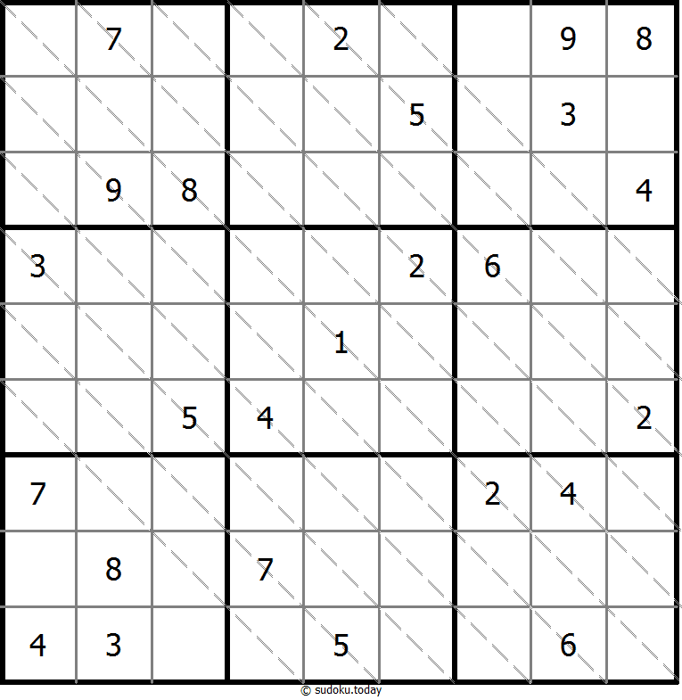 多对角线数独 #13774