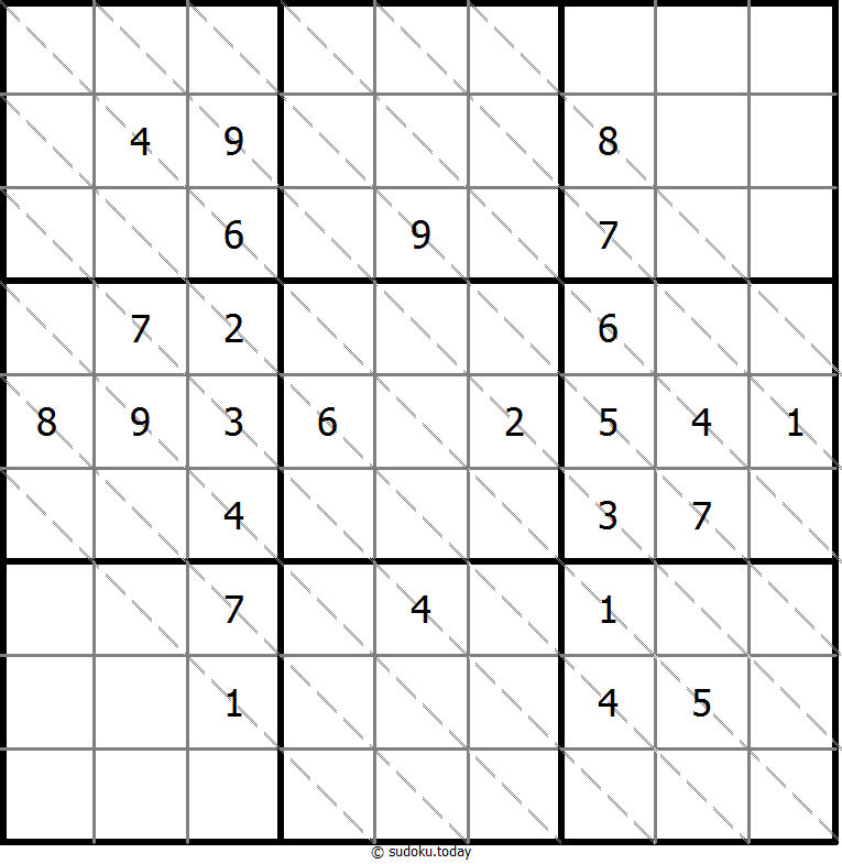 多对角线数独 #13781