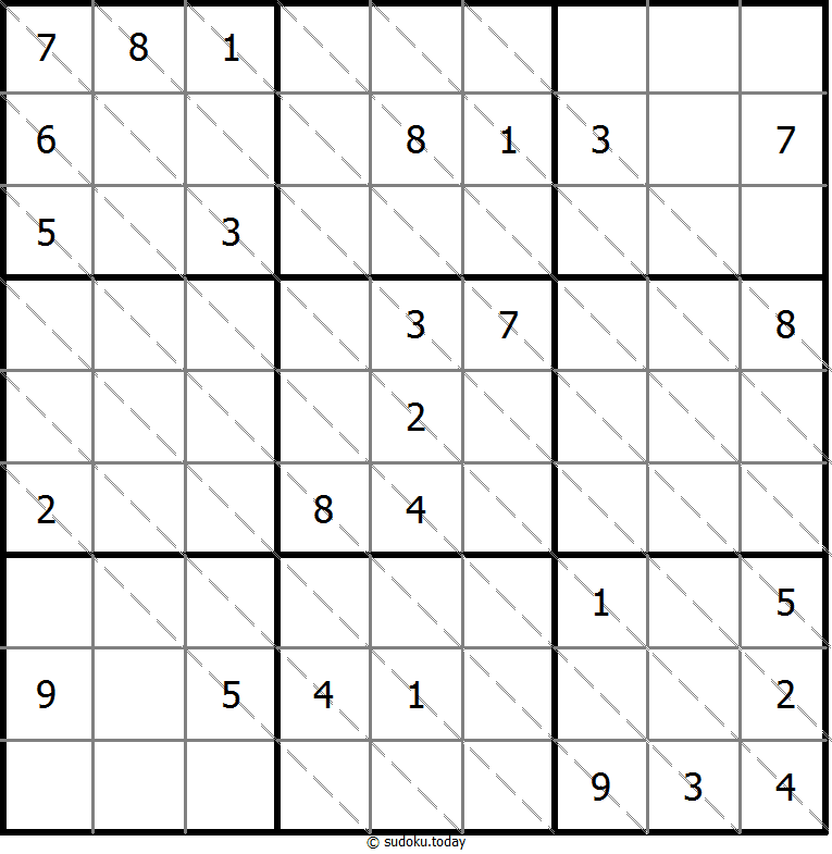 多对角线数独 #13785