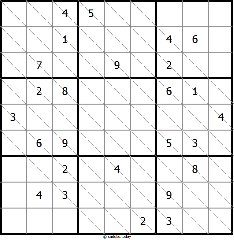 多对角线数独 #13786