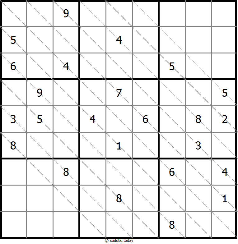 多对角线数独 #13795