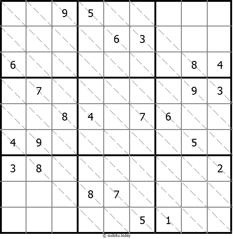 多对角线数独 #13797