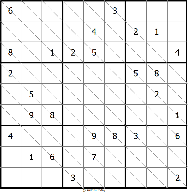 多对角线数独 #20484