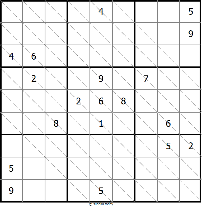 多对角线数独 #20487