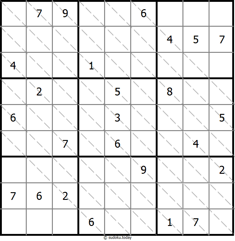 多对角线数独 #20488