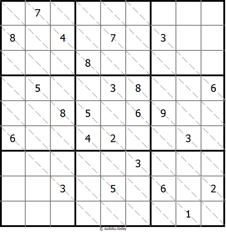 多对角线数独 #20489