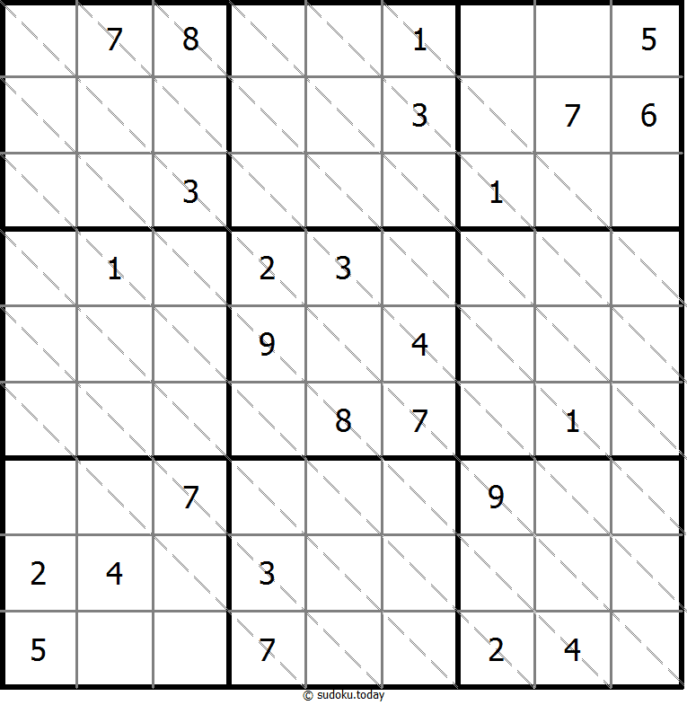 多对角线数独 #20490