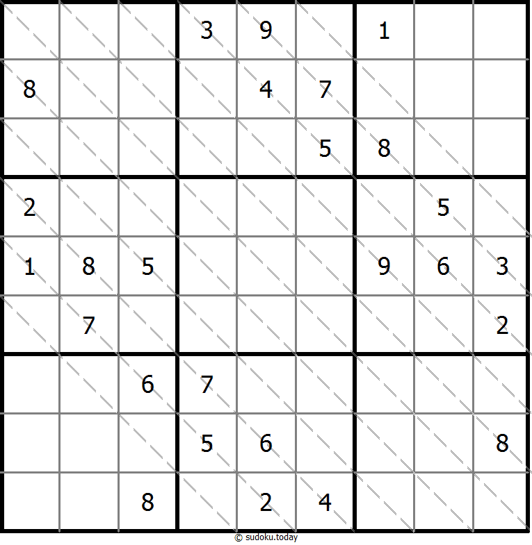 多对角线数独 #20492