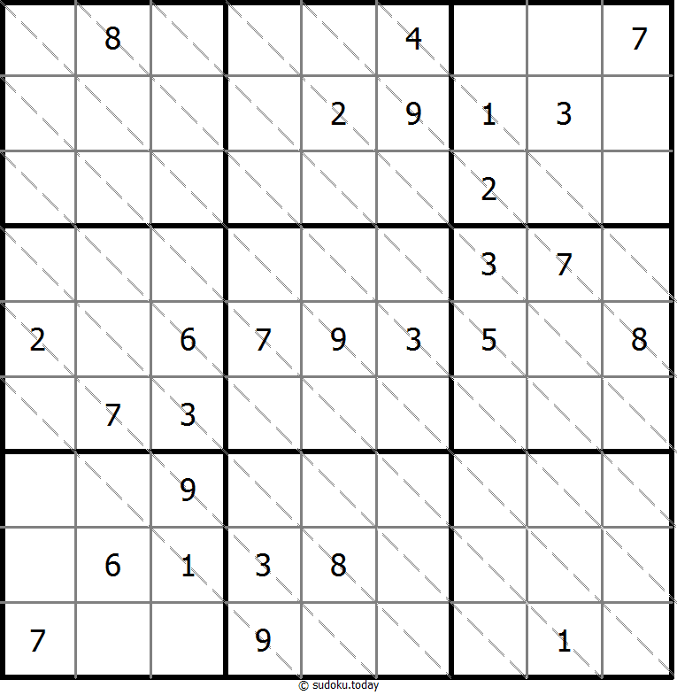 多对角线数独 #20493