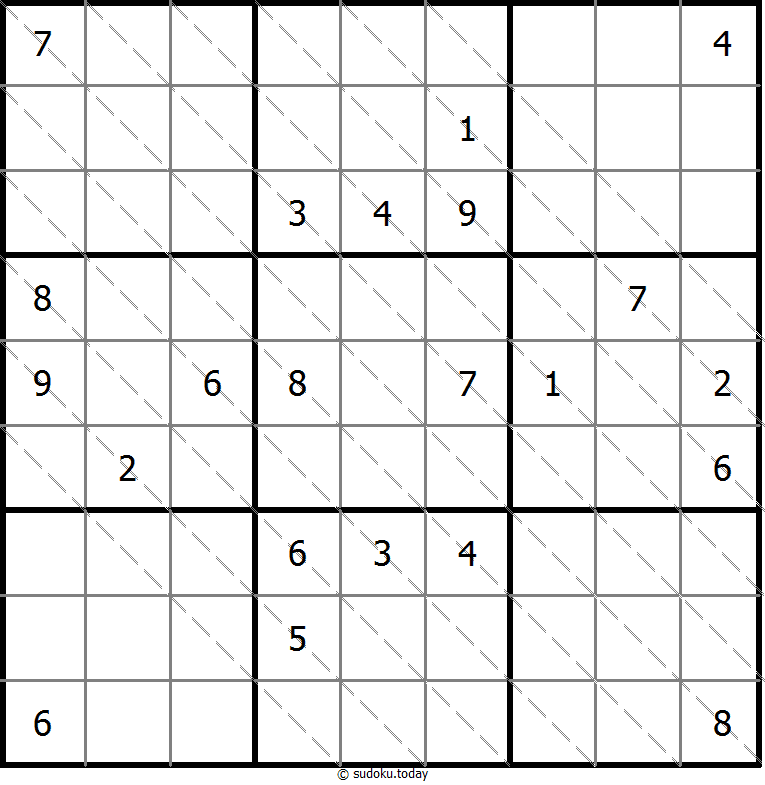 多对角线数独 #20496