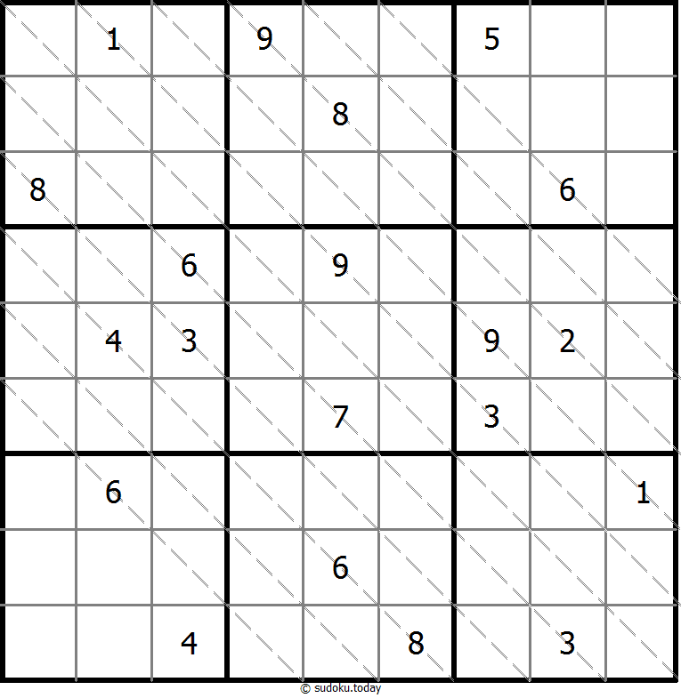 多对角线数独 #20499