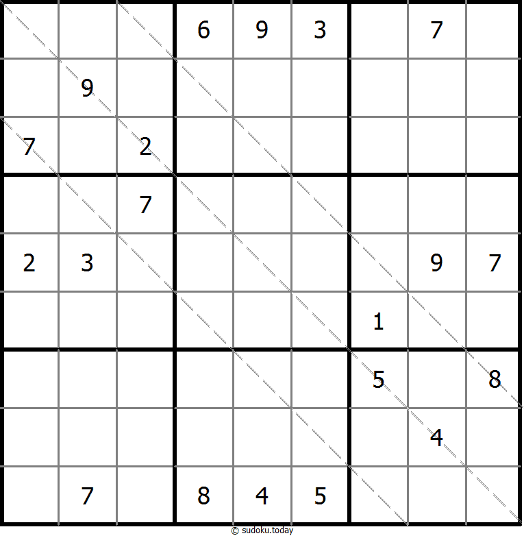 多对角线数独 #11288